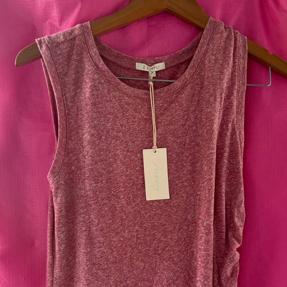 Z Supply Heathered Pink Muscle Tee
